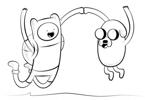 Jake And Finn Coloring Page